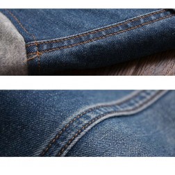 Jaqueta Jeans com Mangas de Moletom e Capuz Masculina SantoGato