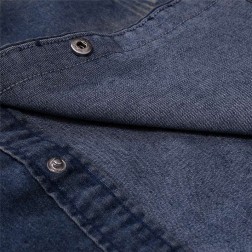 Camisa Jeans Premium Slim Masculina Social Tom Lavado Claro SantoGato