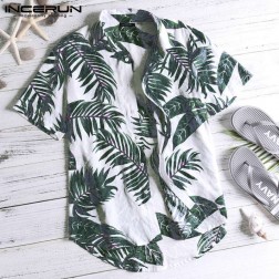 Camisa Floral Masculina Tropical Havaina Moda Praia Manga Curta SantoGato