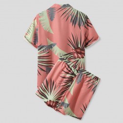 Conjunto de Praia Masculino Floral com Short e Camisa Slim Fit SantoGato