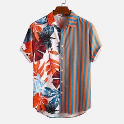 Camisa Plus Size Floral Masculina Dual Estampa Listrada SantoGato