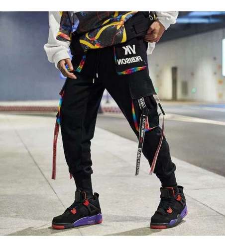 Calça Jogger Arco-íris StreetWear Masculina Slim Cargo Techwear