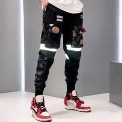 Calça Jogger Vermelha Masculina com Estampas Slim Fit StreetWear SantoGato