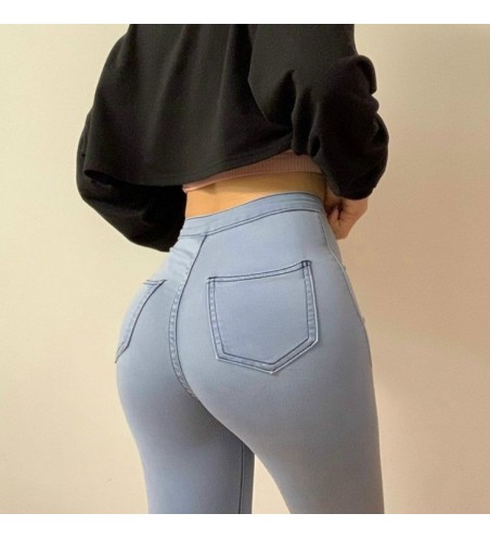 Calça Jeans Claro Feminina Básica Casual