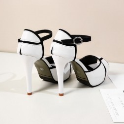 Sapato Feminino Europeu Branco Elegante Clássico de Madame SantoGato