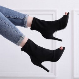 Sapato feminino tornozelo botas de salto alto SantoGato