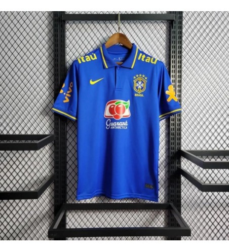 Camisa Polo Seleção Brasileira Azul Masculina Torcedor