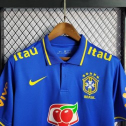 Camisa da Seleção Brasileira Preta Gola Polo Viagem Copa do Mundo SantoGato