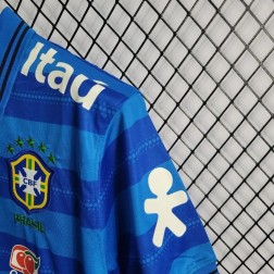 Camisa do Brasil Polo Listrada Torcedor Azul Seleção Brasileira SantoGato