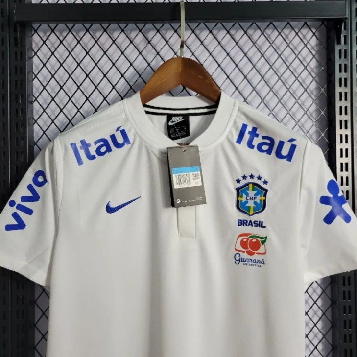 Camiseta do Brasil Azul e Branca de Treino Copa do Mundo Tamanho PP Cores  Branco