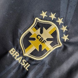 Nova Camisa do Brasil Preta e Dourado Copa do Mundo Catar SantoGato
