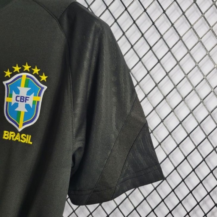 Camisa da Seleção Brasileira Preta Nike Futebol 2022 SantoGato